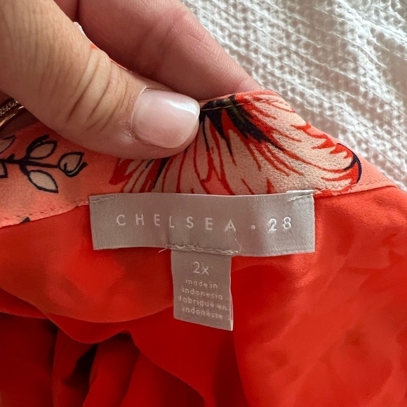 Chelsea28 FLORAL ONE-SHOULDER HIGH-LOW DRESS IN ORANGE DESERT BLOOM Dress - Picture 5 of 5